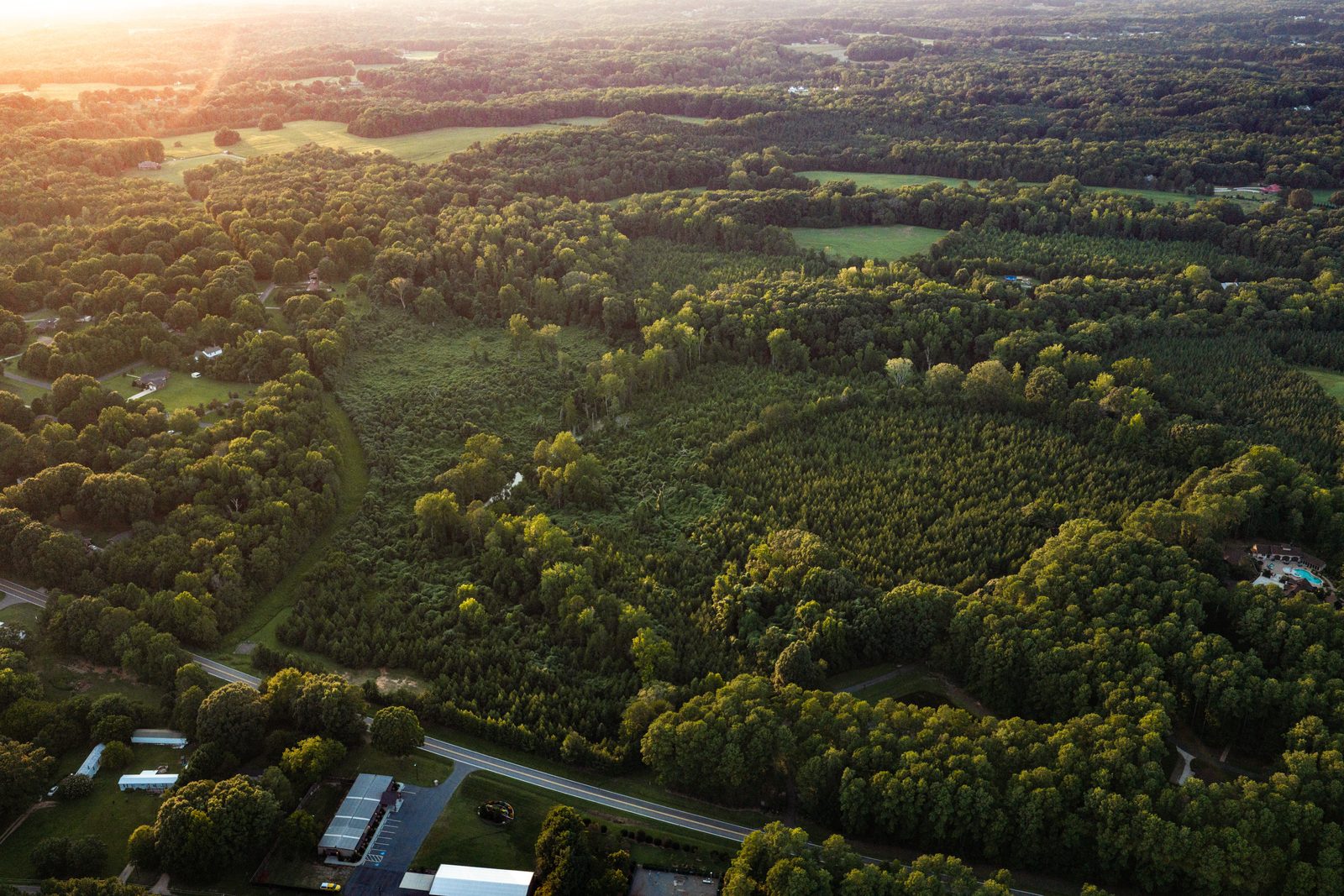 The property at golden hour